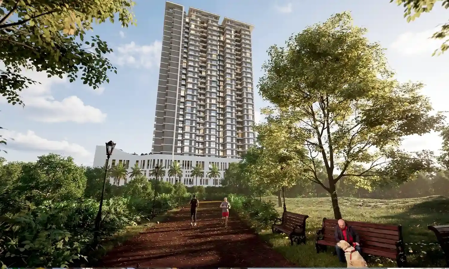 Jogging & sitting area