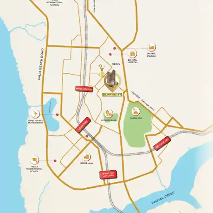 Moraj Silent Valley location map, Nerul